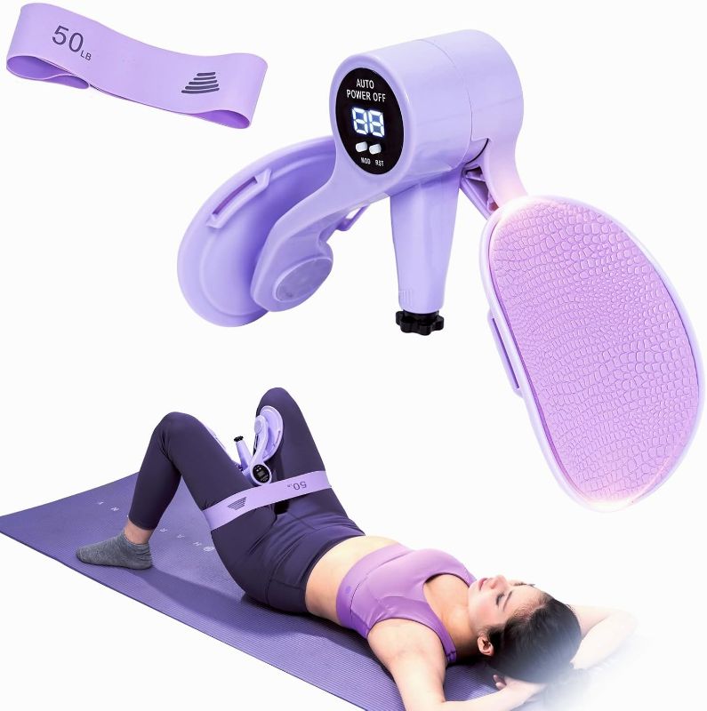 Photo 1 of Thigh Master [2025 Upgraded], 12-80LB Thigh Master Thigh Exerciser, LED Pelvic Floor Exercise Devices, 360° Inner Thigh Exerciser, Thigh Hip Trainer Kegel Excerciser with 50LB Resistance Band