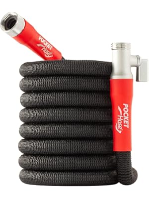 Photo 1 of Pocket Hose Silver Bullet 2.0 Expandable Garden Hose 50-FT with Turbo Shot Nozzle, AS-SEEN-ON-TV, Lead-Free, Solid Aluminum Connectors, Easy On/Off Valve, Kink-Free, Leak-Proof