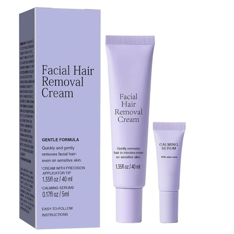 Photo 1 of Luuma Facial Hair Removal Cream, Hydrateology Facial Hair Removal, Gentle Hairs Removers for Women, Long-Lasting Depilatory Cream for All Skin Types