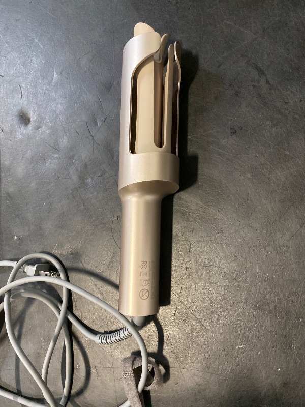 Photo 1 of Upgraded Automatic Rotating Curling Iron - TYMO CurlPro Plus Long Barrel Curling Wand for Long Hair, Ceramic Hair Curler for Women, Anti-Scald, Tangle-Free, 600M Ionic, Dual Voltage, Gold, 1 Inch