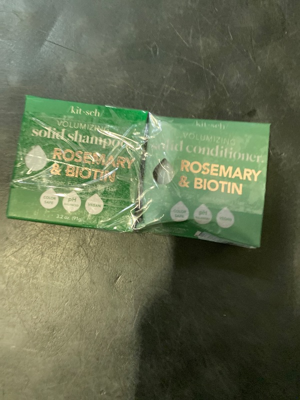 Photo 1 of Kitsch Rosemary & Biotin Shampoo and Conditioner Set for Hair Growth - Strengthening, Thickening & Volumizing Shampoo and Conditioner Bar - Paraben, Sulfate & Silicone Free - Made in USA - 2 pack