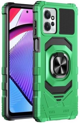 Photo 1 of for Motorola Moto G Power 5G (2023) - Shockproof Protective Phone Case w/Ring Stand - RS7 Green
