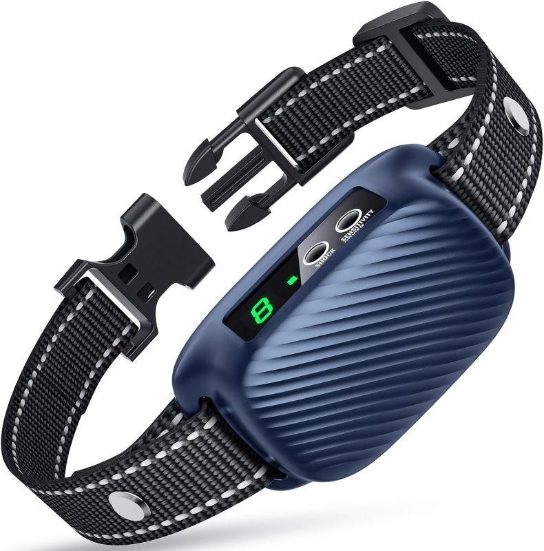 Photo 1 of Dog Bark Collar, Auto Smart Bark Collar with 8 Sensitivity, Rechargeable Anti Barking Collar with Beep Vibration 3 Training Modes for Large Medium Dogs, Waterproof No Bark Collar-P3