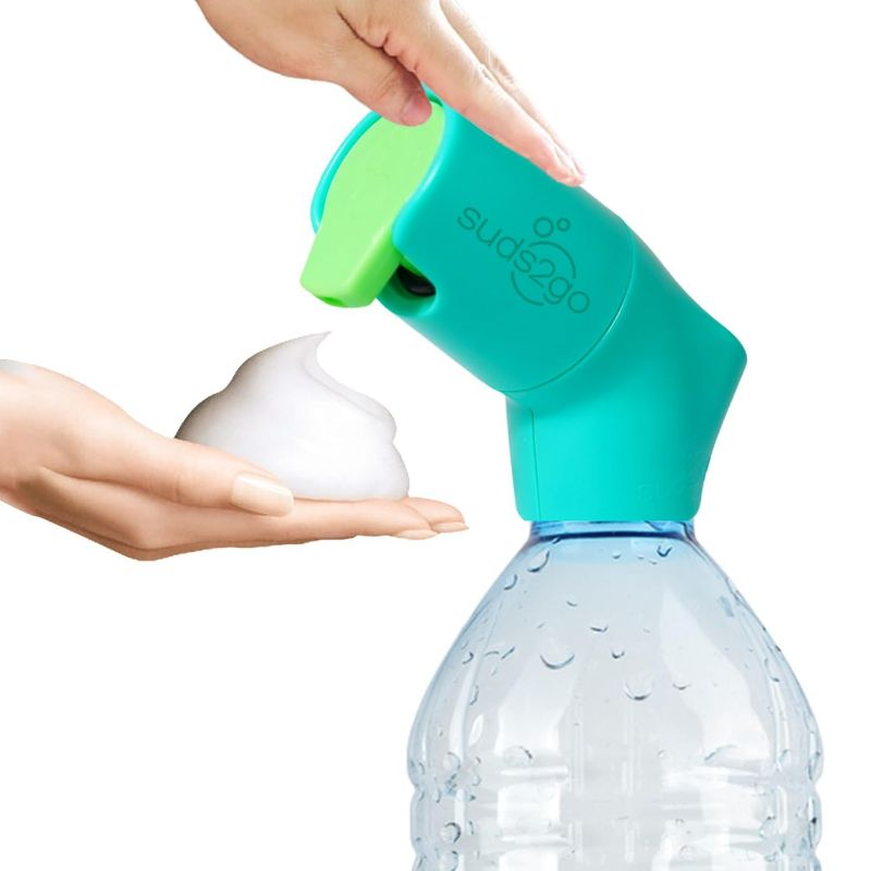 Photo 1 of Portable Hand Washing Station Refillable Cap Universal Fit for Most Disposable Water Bottles with Foam Soap Reservoir, Hand Foam Soap Station for Travel, Camping, Outdoor Sink Solution