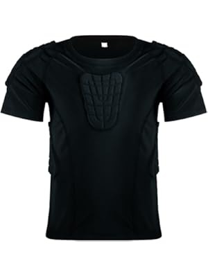 Photo 1 of Size Youth S Kid’s Padded Shirts Short Sleeve Compression Chest and Rib Protector T Shirt Youth Protective Gear