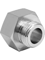 Photo 1 of Beduan Garden Hose Adapter, 3/4" GHT Male(Threaded OD 1.06”) x 1" NPT Female Connector(Threaded ID 1.1921"”),GHT to NPT Adapter Stainless Steel Pipe Fittings Connect(Pls Check the size chart!)