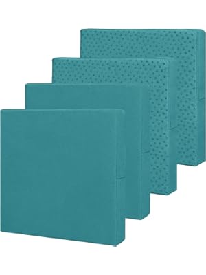 Photo 1 of Easy-Going Waterproof Patio Cushion Covers 24x24x4 inch 4 Pack Replacement Non-Slip Outdoor Seat Cushion Slipcover with Zipper. Teal