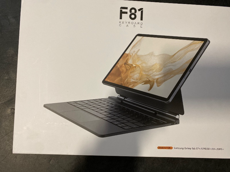 Photo 1 of Yunseity Keyboard Case for Tab S7/S8/S9/S9FE, Backlit Tablet Keyboard Case with Magnetic Floating Cantilever Stand, Multi Touch Trackpad and Pen Holder, 200H Playtime