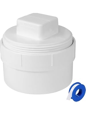 Photo 1 of 6" PVC Sewer Cleanout cap,DWV Flush Sewer Cleanout Adapter with Plug for Drainage Pipe Fitting
