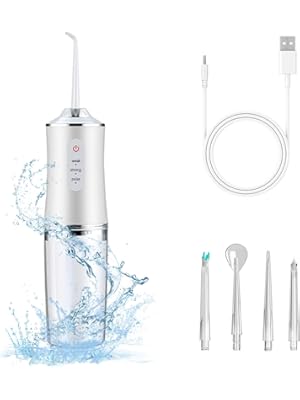 Photo 1 of Electric Water Flosser Cordless for Teeth 3 Modes 4 Jet Tips Cleaning and Flossing Water Dental Portable Floss Irrigator Oral Water Flossed Rechargeable Tonsil Stone Travel Adults