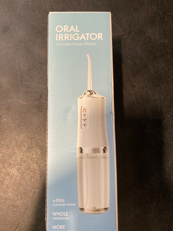 Photo 1 of Electric Water Flosser Cordless for Teeth 3 Modes 4 Jet Tips Cleaning and Flossing Water Dental Portable Floss Irrigator Oral Water Flossed Rechargeable Tonsil Stone Travel Adults