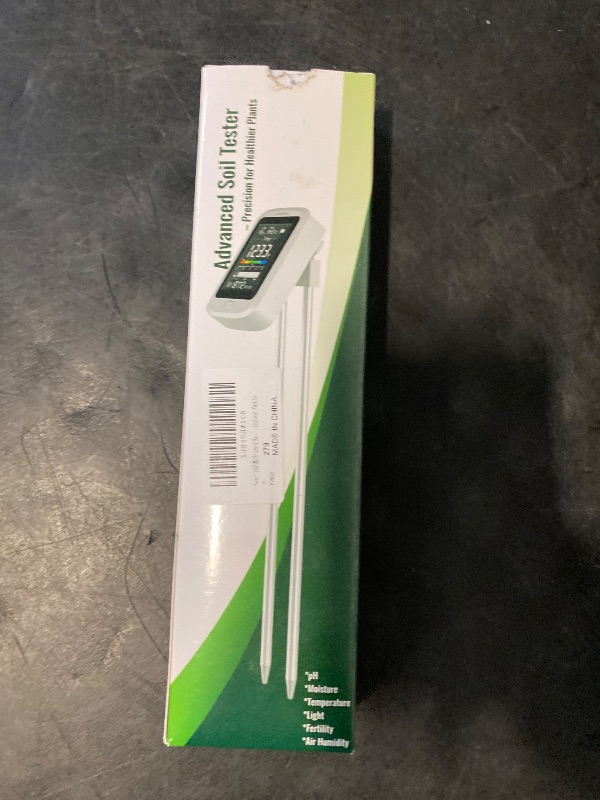 Photo 1 of 6-in-1 Soil Test Kit, Rechargeable Digital pH Meter/Temperature/Sunlight/Fertility/Environmental and Soil Moisture Meter with LCD Display for Indoor/Outdoor Plants