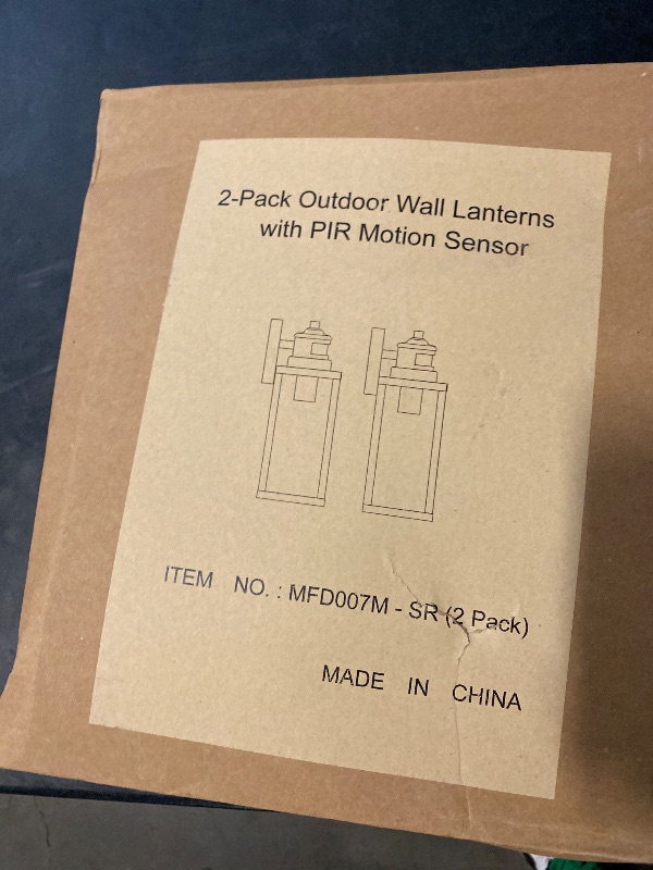 Photo 1 of 2 Pack Silver Motion Sensor Outdoor Wall Lights,Updated Dusk to Dawn Outdoor Lighting, Exterior Light Fixtures Wall Mount,Waterproof Porch Light Outside Lights for House