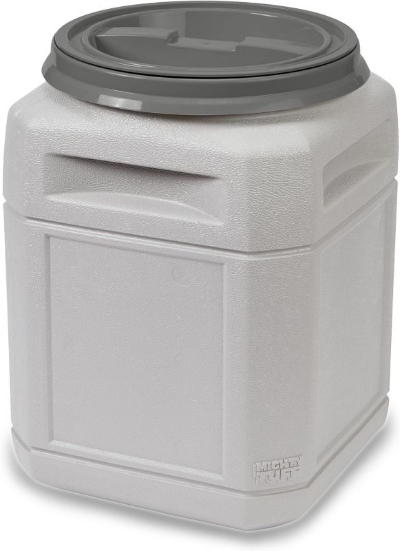 Photo 1 of Mighty Tuff Airtight Dog Food Storage Container – 10 Gal, up to 40 lb Capacity – Cat and Dog Food Container with Twist Lid & Handles – BPA-Free, Made in USA