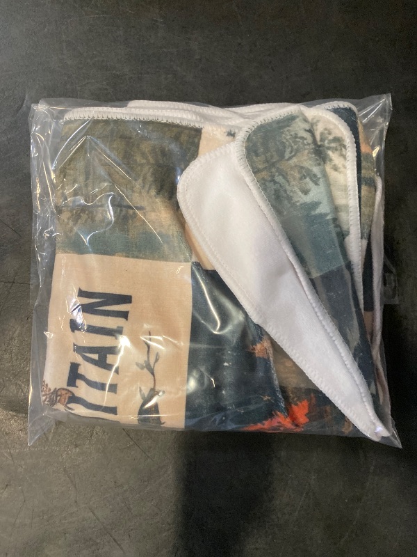 Photo 1 of 2 Pack Custom Micro fiber Deer Hunting Rug, Wildlife Moutain Forest Deers towels