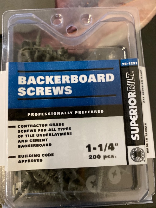 Photo 1 of Backerboard Screws 1-1/4" Box of 200
