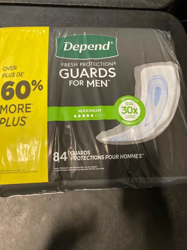 Photo 1 of Depend Guards/Incontinence Bladder Control Pads for Men - Maximum Absorbency