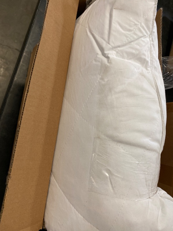 Photo 1 of Three Geese White Goose Feather Bed Pillows Queen/Standard Size Set of 2- Soft 600 Thread Count 100% Cotton, Medium Firm,Soft Support Surround Fill Polyfiber,White Solid