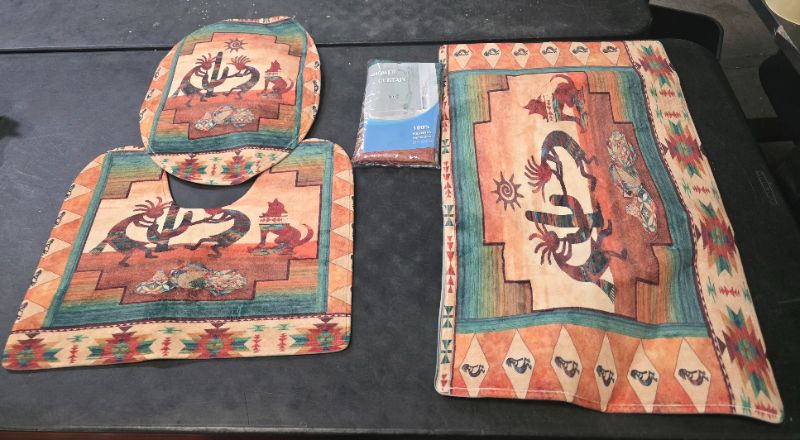 Photo 1 of Southwest Native American Kokopelli 4pc Bathroom Set  