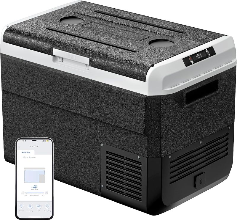 Photo 1 of 12 Volt Refrigerator, 53 Quart Electric Cooler, Car Fridge 12V/24V DC 100~240V AC, Portable Freezer -4~68, APP Control, Portable 12V Refrigerator Fridge for Truck, RV, Camping,Travel