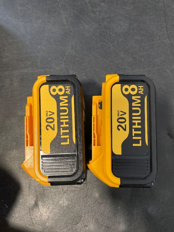 Photo 1 of XAMP 8000mAh Lithium-ion Battery Replacement for 20V Max, DCB204 DCB206 DCB203 DCB200 DCB201 DCB181 DCB180 Compitable with 20V Tools (2 Pack)