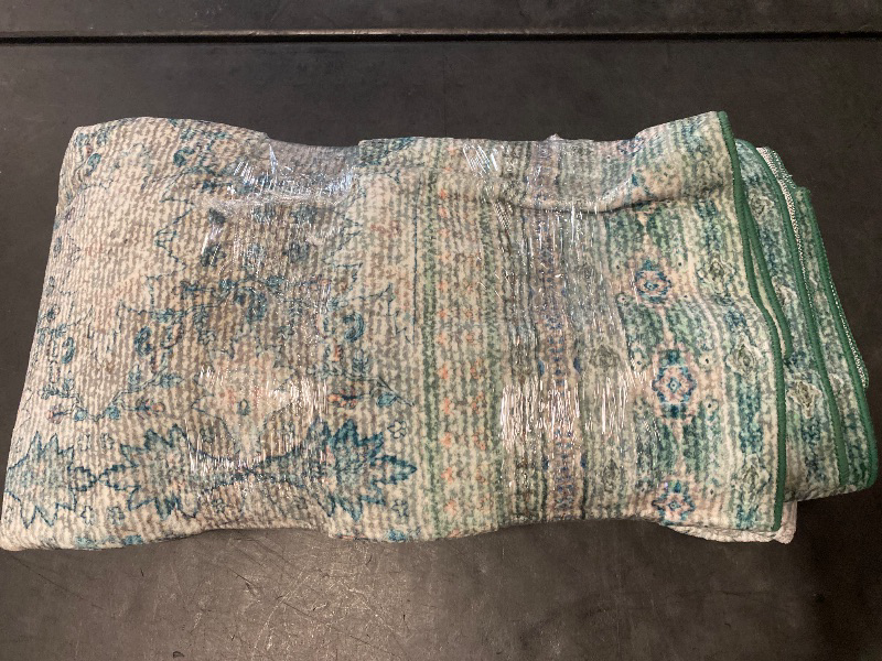Photo 1 of 9’ x6’ Area Rug Light Blue/Jade Green