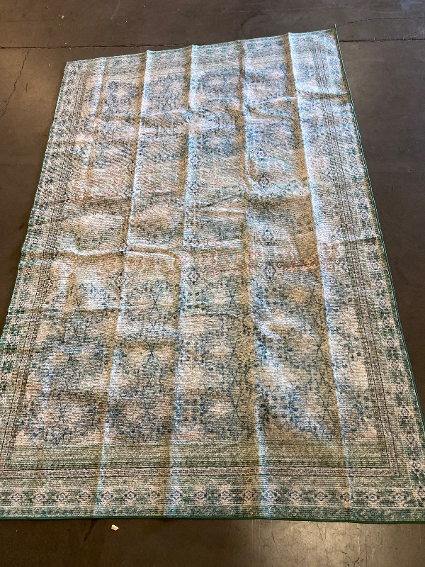 Photo 1 of 9’ x6’ Area Rug Light Blue/Jade Green