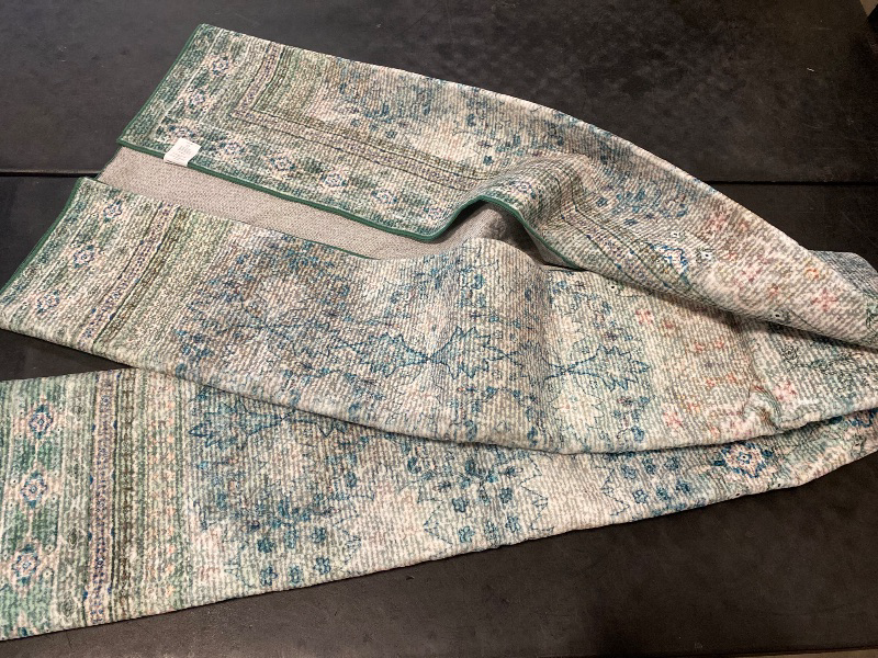 Photo 1 of 9’ x6’ Area Rug Light Blue/Jade Green