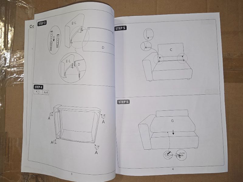 Photo 1 of Grey Soft Single Arm Chair Connects To Modular Sectional