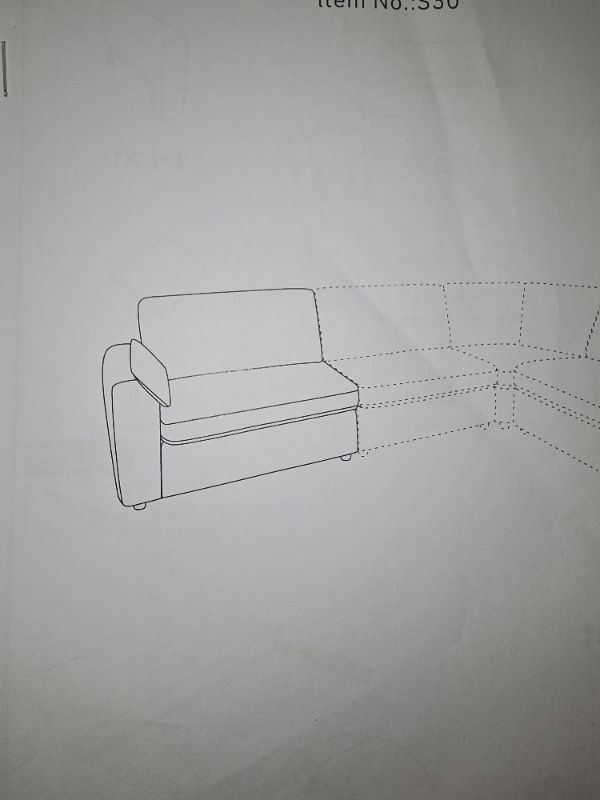 Photo 1 of 108" Modular Sectional Sofa, Cloud L-Shape Couch with Deep Seats and Chaise, Modern Upholstered Compression Sofa for Living Room or Bedroom, Right Facing Chaise, Grey