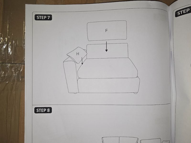 Photo 1 of Grey Soft Single Arm Chair Connects To Modular Sectional