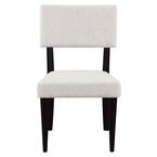 Photo 1 of Colvin Eggshell Polyester Side Chair with Black Frame (Set of 2)
