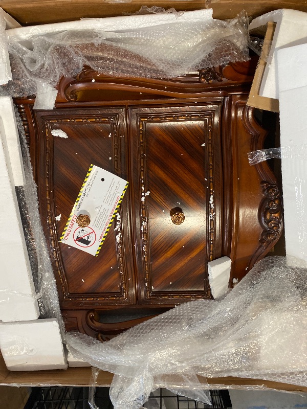 Photo 1 of  2-Drawer Wooden Nightstand in Cherry Oak