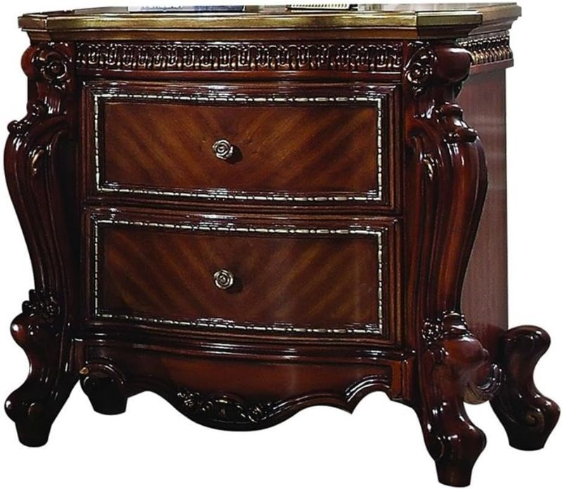 Photo 1 of  2-Drawer Wooden Nightstand in Cherry Oak