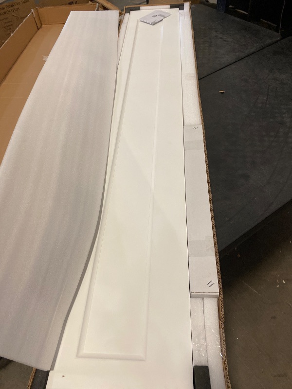 Photo 1 of Bi-Fold Sliding Barn Door 24"X12" x2" x 84", White 3 Lites Wood MDF Doors, Bifold Sliding Hardware Kit Set&Handles, Pre-drilled Closet Door Slab, Waterproof PVC Skin, Assembled Doors