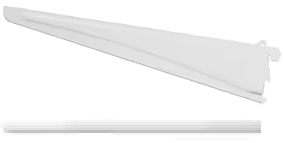 Photo 1 of ClosetMaid ShelfTrack 12-in White Steel Adjustable Mount Bracket + 4 ft. - 6 ft. White Adjustable Closet Rod