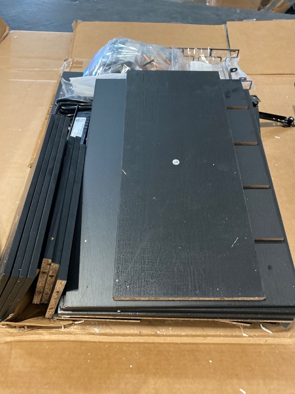 Photo 1 of 63.05" Bar Cabinet With Outlet, Wine Rack, Drawers And Hook