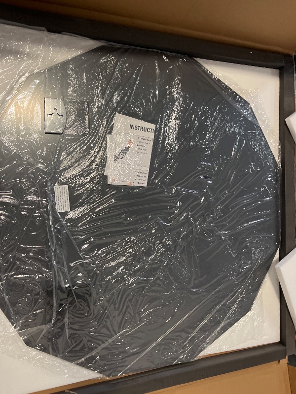 Photo 1 of FrameWorks 28" Deluxe Contemporary Silver Circular Aluminum Mirror
