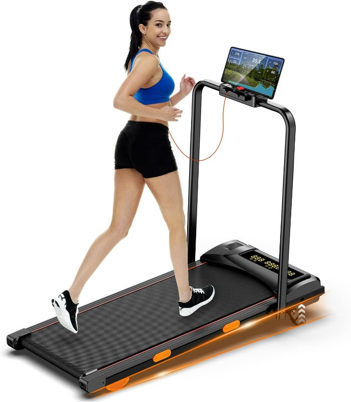 Photo 1 of Walking Pad Treadmill Under Desk,6% Manual Incline,300lbs Capacity,Foldable Portable 2.5HP Mini Treadmill for Home,APP Compatible,Compact Design for Walking Fitness Workout Equipment