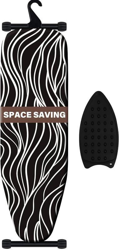 Photo 1 of Foldable Ironing Board, Compact and Space Saver Iron Board, Full Size Extra Thick Heavy Duty Padded Cover Non Slip Feet, Heat Reflective Surface, Perfect for Quick Ironing Tasks