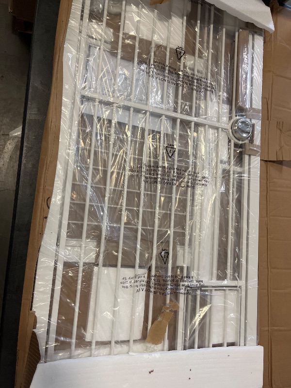 Photo 1 of 71" Extra Tall Pet Gate Cat Gate with Cat Door, 28.7"~37.5" Extra Wide Pressure Mounted Pet Barrier Auto-Close Safety Pet Gate with Walk Through Door Latch,White