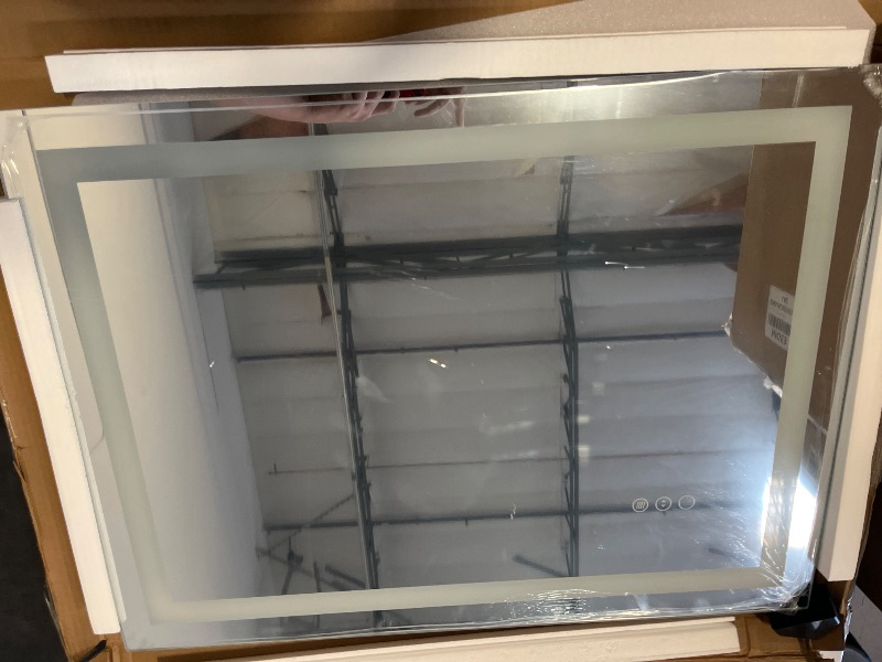 Photo 1 of 24"x 32" LED Mirror for Bathroom, Front and Backlit Controlled Separately LED Wall Vanity Mirror, LED Vanity Mirror with Lights, Stepless Dimmable, Anti Fog, Tempered Glass, Memory (UL ETL)