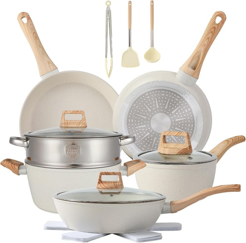 Photo 1 of 16PCS Pots and Pans Set Non Stick Cookware Set Nonstick with Cooking Set