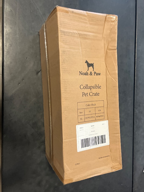 Photo 1 of Noah & Paw Collapsible Dog Crate 36 Inches, XL Dog Crate for XL, Large Medium Breed, Travel Kennel for Car, Includes Pet Mat for Pet Cage, 2 Storage Pockets, Handbag, 10mm Locking Zippers 36*25*23