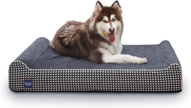 Photo 1 of Laifug Orthopedic Memory Foam Extra Large Dog Bed with Pillow and Durable Water Proof Liner & Removable Washable Cover & Smart Design