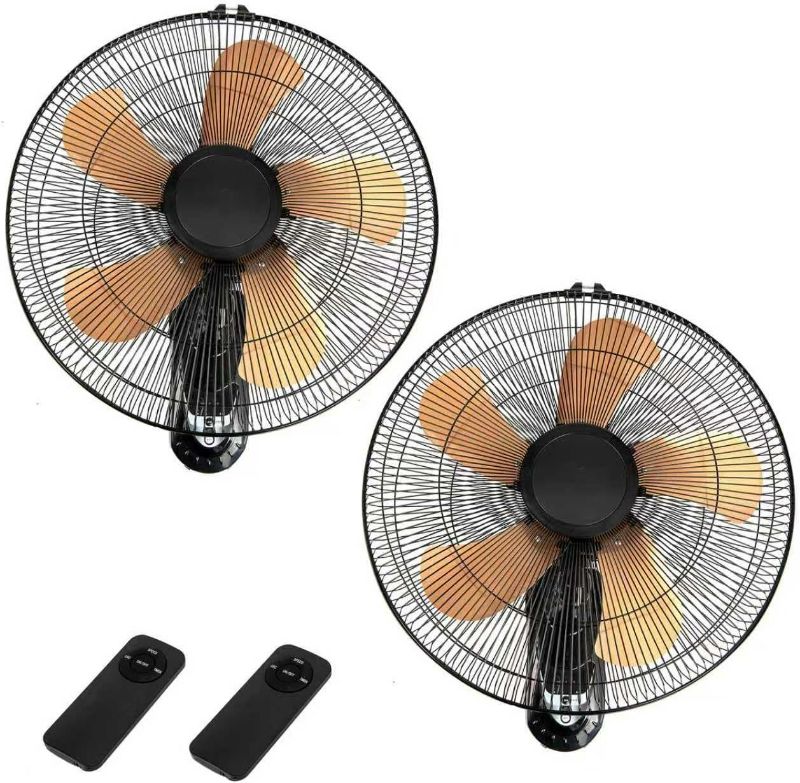 Photo 1 of 1  Wall Mount Fan with Remote Control Wall Mounted Oscillating Fan with 3 Speed Settings,18in Adjustable Tilt and Timing for Bedroom 16in Metal Fans Blade