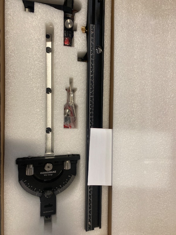 Photo 1 of Table Saw Miter Gauge with Micro Adjustable Flip Stop and Extendable Fence and Quick Angle Stop for Table Saw Band Saw Router Table Fit 3/8 x 3/4" T Slot for Woodworking Crosscut, Miter Cut