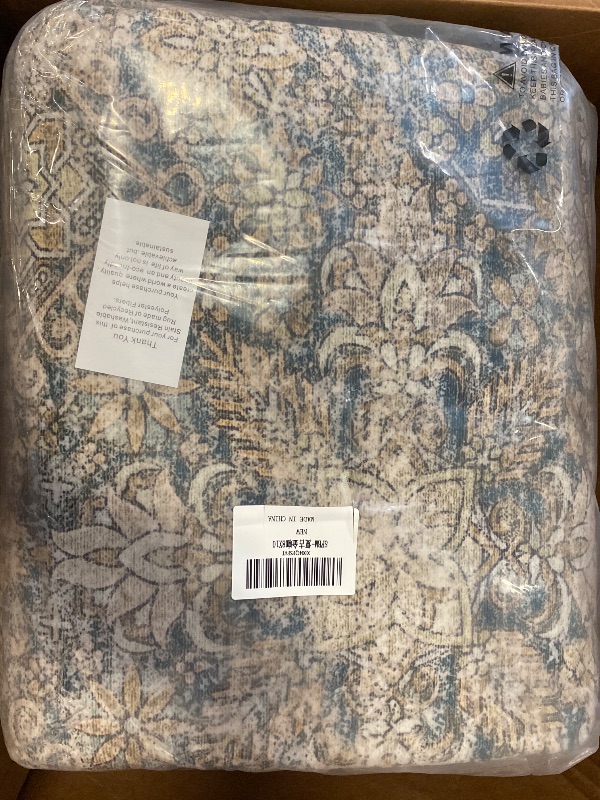 Photo 1 of Washable Rugs 8x10 Area Rugs for Living Room,Bedroom and Dining Room-Large Ultra Soft Faux Wool Retro Carpets,Non Slip&Non-Shedding Low Pile Vintage Print Home Office Rug-Brass Green-Brown-Olive