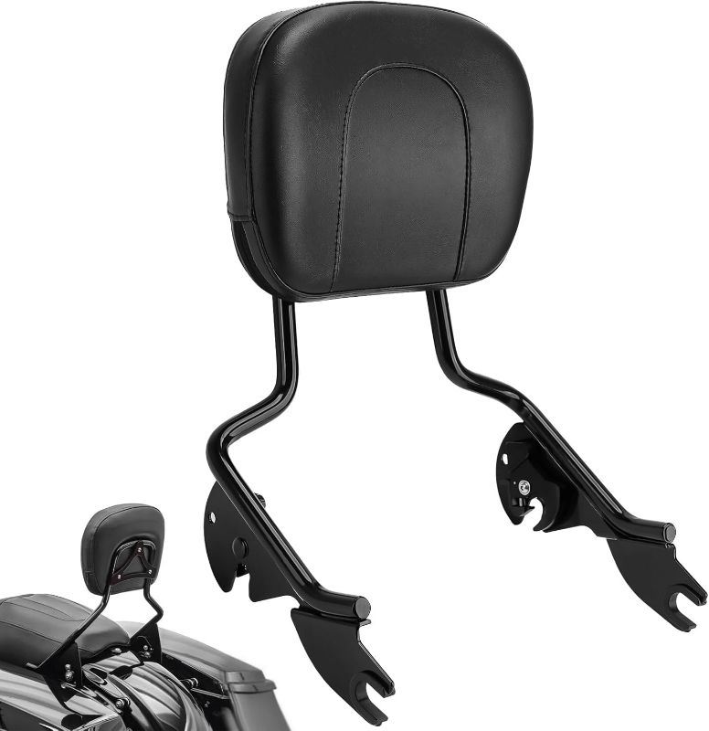 Photo 1 of Passenger Backrest Sissy Bar,Detachable Sissy Bar Backrest Compatible with Harley Davidson Street Glide Road King Electra Glide Road Glide 2009-2024