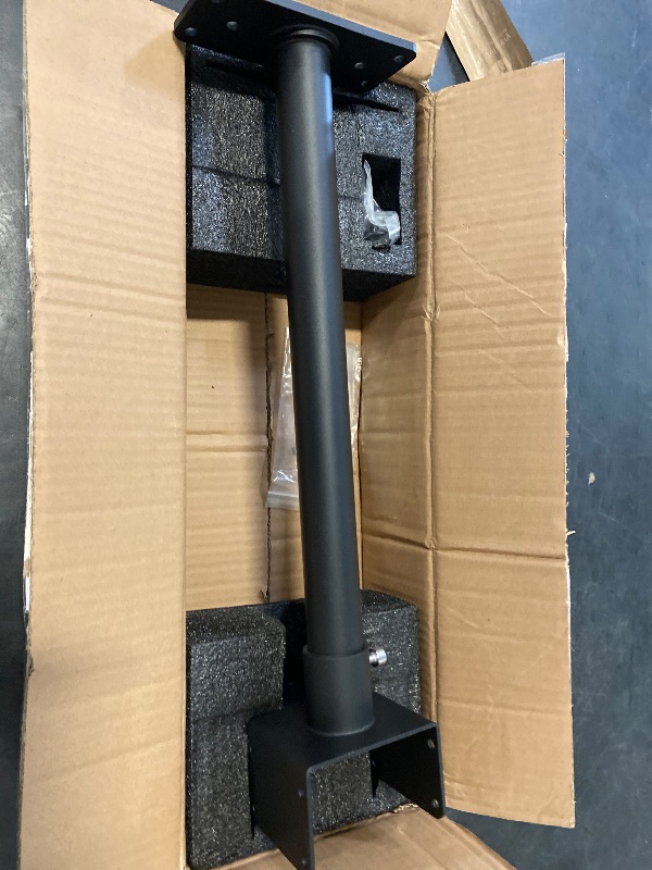 Photo 1 of 1Pack 3.6" Saddle Stainless Steel Roof Riser for Patio Pergola 18-1/4 Inches High Black Finish